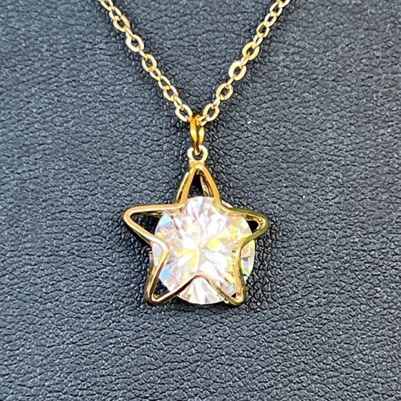 Wish Upon A Star Gold Necklace with Swarovski Crystals - Picture 7 of 11